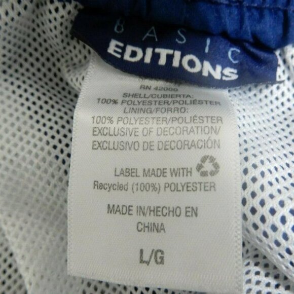 Basic Editions Men's Summer Swimsuit Blue Size L - Picture 9 of 9